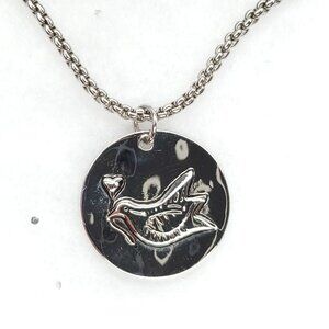 Peace Dove Pendant Necklace Silver Tone w/ Inscription Alexa's Angels